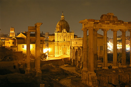 Roman Forum, night