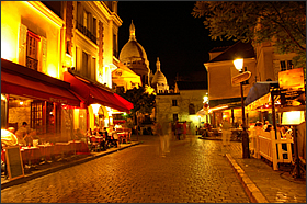 Montmartre, Paris at night