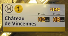 sign in the Paris Metro